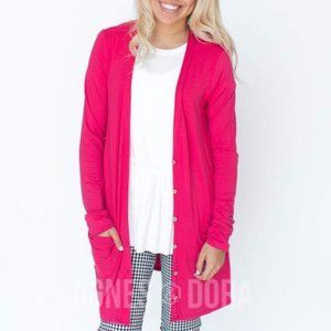 Agnes & Dora Favorite Cardi Bright Rose